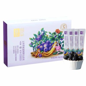 长白山人参红参烟酰胺蓝莓汁饮品干货礼盒营养滋补红参饮品300g*1盒