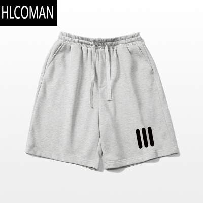 HLCOMAN美式潮牌高街三条杠条纹休闲宽松短裤男款夏季篮球运动百搭五分裤