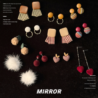 925纯银耳钉耳饰女耳环耳坠小巧时尚高级创意ins风小众可爱简约送女朋友老婆情人节七夕生日礼物