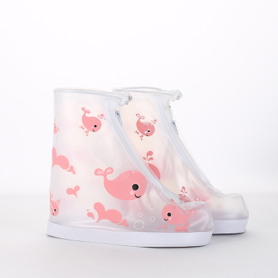 正雨清仓儿童防水鞋套男童女童防滑雨鞋套下雨天上学加厚防雨雨靴9063