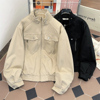 冬季新款立领棉衣男士PU皮夹克外套宽松加绒加厚男女同款百搭外套