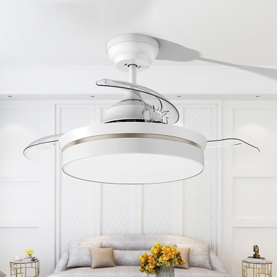 古达隐形扇风扇吊灯古达客厅餐厅卧室家用简约现代电扇灯具风扇灯沐风 默认 默认