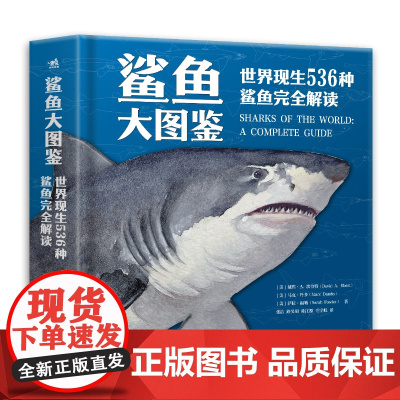 鲨鱼大图鉴 世界现生536种鲨鱼完全解读海洋动物科普百科物种进化史的多样性生物学了解不一样的鲨鱼青少年科普图鉴