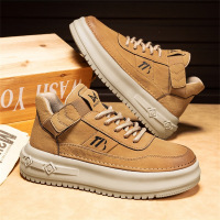 年冬季新款马丁靴男高帮英伦风复古皮鞋休闲潮流百搭工装男靴