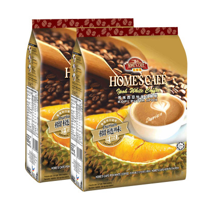故乡浓马来西亚原装进口榴莲味白咖啡四合一 速溶咖啡35克*30条
