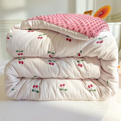 被子冬被芯加厚春秋豆豆被冬季保暖棉被150x200儿童单人新款