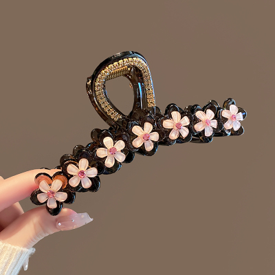 超大号亚克力花朵抓夹女高级感2024新款夹子头饰发夹后脑勺鲨鱼夹送女朋友老婆情人节七夕生日礼物