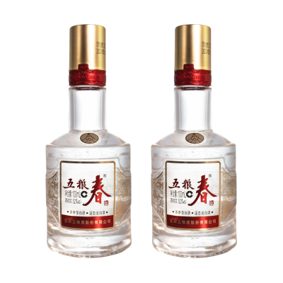 五粮液 五粮春52度100ml*2 光瓶小酒版 浓香型白酒