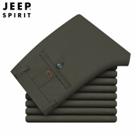 JEEP吉普秋冬男士休闲长裤宽松直筒商务大码棉质长裤子