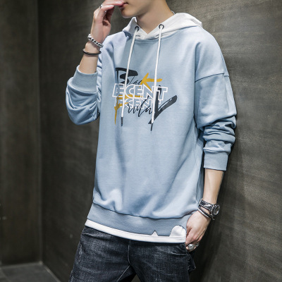 卫衣男春秋季新款男士连帽长袖卫衣韩版潮流学生字母印花长袖卫衣