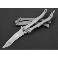 全钢折叠刀户外野营便携小刀水果刀 蝴蝶刀 甩刀 甩手刀 蝴蝶甩刀 折刀 多功能户外刀