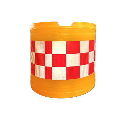 臻远ZY5072418防撞桶塑料隔离墩道路注水交通反光警示桶 滚塑900*920mm