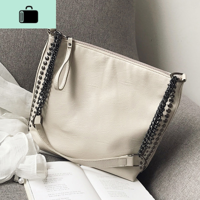 洋气包包女2020新款潮韩版百搭质感斜挎包软面单肩简约时尚水桶包NEW LAKE女斜挎包