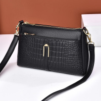 包包女包新款软皮鳄鱼纹中年妈妈包大气简约大容量单肩斜挎包