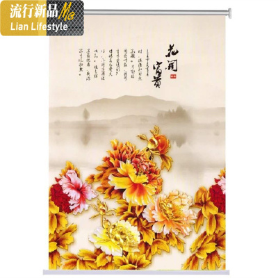 卷帘定制百叶窗帘升降免打孔卫生间办公室厨房遮光隔热防水手拉式 三维工匠