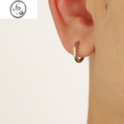 JiMiYiJianStudio 925银银耳环小众设计高级感星星耳圈男冷淡风女耳扣