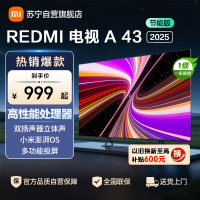 小米电视43英寸REDMI A43 2025节能版一级能效多功能投屏金属全面屏双扬立体声L43RA-RAE