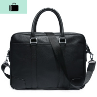 潮流新款韩版男士手提包公文包 文件包商务电脑包时尚单肩包男包NEW LAKE 黑色