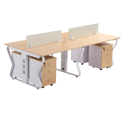 迅迈 四人位+柜 员工位1200*2400*750mm 职员办公桌 电脑桌 屏风卡座 财务屏风工位