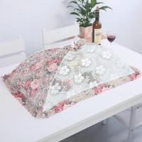 加密大号折叠圆形长方餐桌罩饭菜罩子防苍蝇盖菜罩食物罩菜伞 敬平 方形绿色饭罩