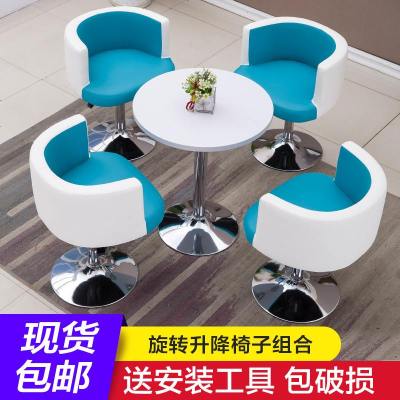 阳台小桌椅组合迷你简约茶几休闲三件套圆桌玻璃网红创意一桌两椅