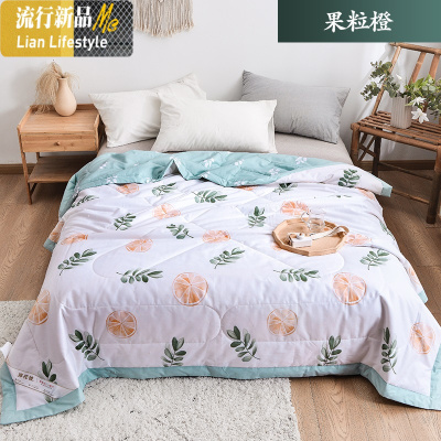 里外棉夏凉被棉儿童空调被单人双人可水洗夏季棉花薄被子春秋 三维工匠