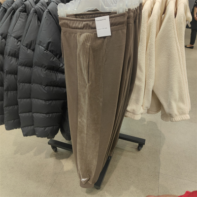 NIKE耐克长裤运动休闲加绒保暖针织女裤FV8442-274 Z