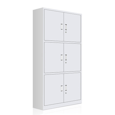 慧采云 办公家具优质钢制常规通三节办公柜铁皮柜文件柜柜子档案资料柜850*390*1800mm