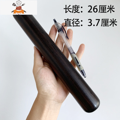 擀面杖捣蒜锤二合一加粗通直擀面棍乌木紫光檀沉水加长砸蒜锤两用 敬平 新款大直径26cm*3.7cm