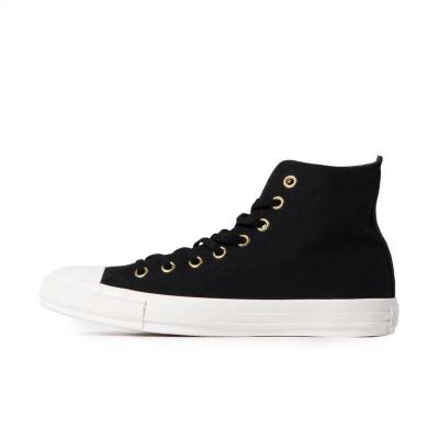 匡威(CONVERSE)经典复刻帆布拼接金标低帮休闲板鞋男潮黑色金典户