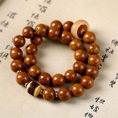 天然紫金鼠菩提子佛珠文玩手串醒狮象神本命佛双圈跑环手链男女款送女朋友老婆情人节七夕生日礼物