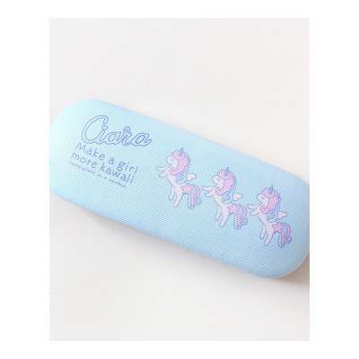 家柏饰(CORATED)(D)PU皮质盒男女学生防摔抗压小近视收纳盒