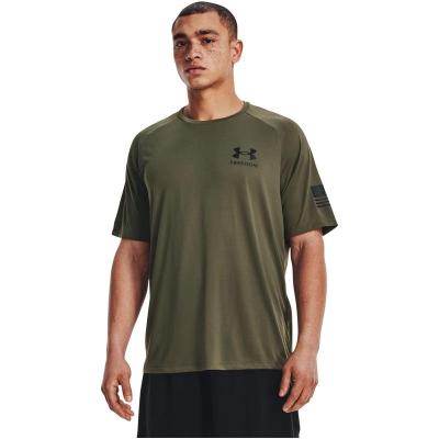 Under Armour Freedom Tech 男士舒适耐磨运动T恤 吸湿排健身训练夏季短袖