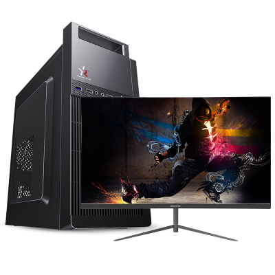  铭能 酷睿i3/4G高频内存/128G高速固态 SSD 台式电脑 台式机 电脑主机 组装电脑 DIY组装机 家用办公电脑台式机 组装机电脑商务娱乐影音学生网课直播电脑+24英寸全套