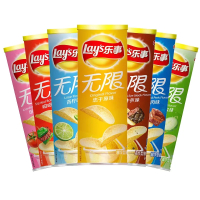 乐事薯片罐装104g*6桶膨化食品土豆片商超同款办公室解馋休闲小零食(原味+黄瓜味+番茄味)