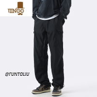 YANXU机能冲锋裤子男美式夏季宽松工装休闲长裤日系户外速干直筒运动裤