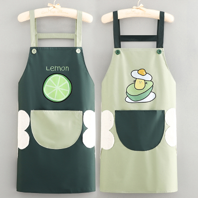[补贴10%]围裙新款女时尚家用厨房防水防油做饭围腰可爱韩版工作服定制背带