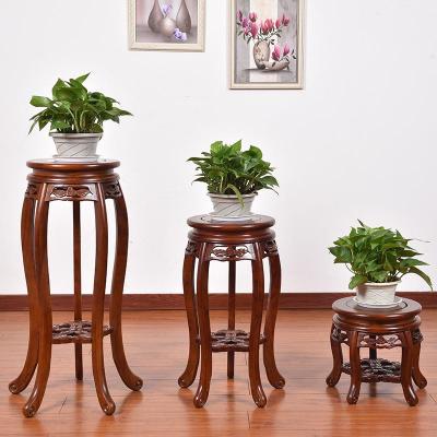 花架实木中式客厅家用榆木仿古盆栽架红木花几绿萝木质花架子室内