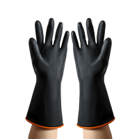 欧立特 黑色加厚乳胶手套 短款35cm 双
