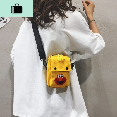 帆布小包包女包新款2019夏天迷你卡通可爱小布包休闲单肩斜挎包潮NEW LAKE女斜挎包