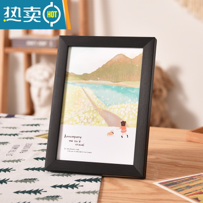 敬平10x10cm A5A4纸油画棒绘画作品装裱展示框手帐小相框可挂摆台画框 黑色 方形[15X15CM]
