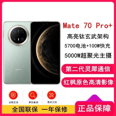[全新]华为Mate70 Pro+ 飞天青 16GB+512GB 鸿蒙NEXT先锋版 100W快充 120Hz二代昆仑玻璃屏 支持卫星通话 防尘防水全网通手机