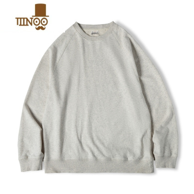 YANXU工装 复古水洗毛圈布圆领卫衣外穿打底衫T恤叠穿套头男秋