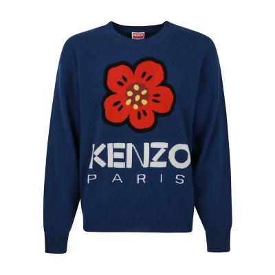 高田贤三(Kenzo)羊毛长袖圆领毛衣男运动卫衣休闲百搭秋冬时尚套