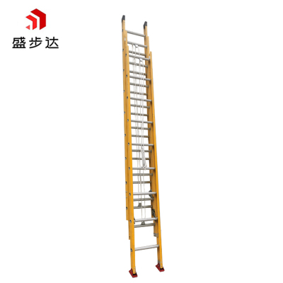 盛步达玻璃钢三节伸缩梯子6M SD-J6Y个