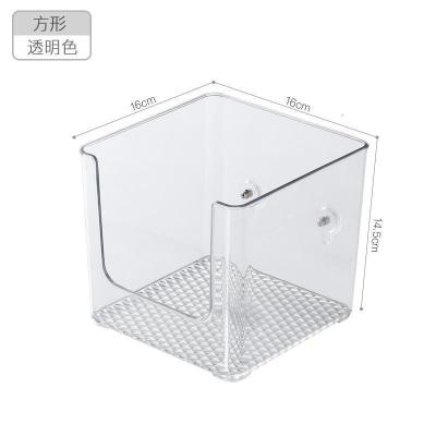 家柏饰(CORATED)卫生间厕所浴室置物架壁挂洗澡洗手间收纳架免打孔墙壁墙上收纳盒 透明[小号]