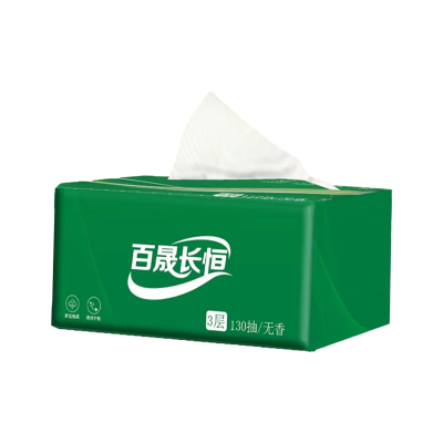 百晟长恒 BSCH-C19 3层130抽每盒 190mm*195mm箱规 50盒/箱 抽纸(计价单位:箱)绿色