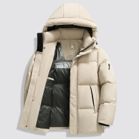 男士羽绒服冬季新款连帽羽绒服男式加厚白鸭绒防寒面包服外套男潮