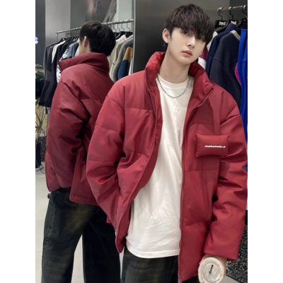 年冬季新款立领棉服男女同款美式潮流情侣短款时尚宽松外套女