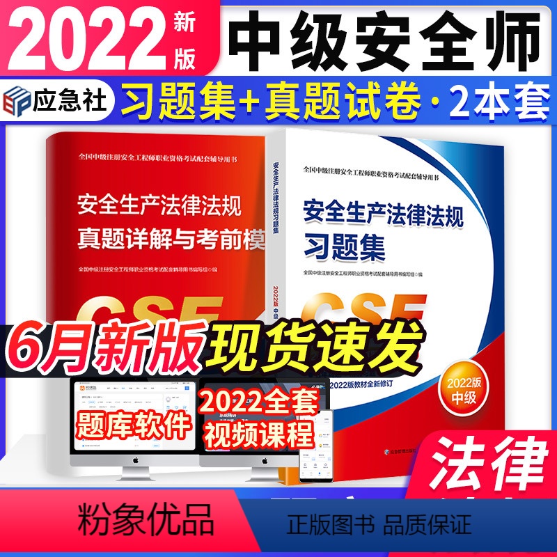 [正版]中级注册安全工程师2022年职业资格考试辅导安全生产法律法规真题详解与考前模拟习题集历年真题押题试卷中级安全师
